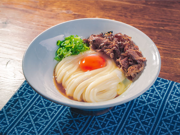 肉釜玉うどん